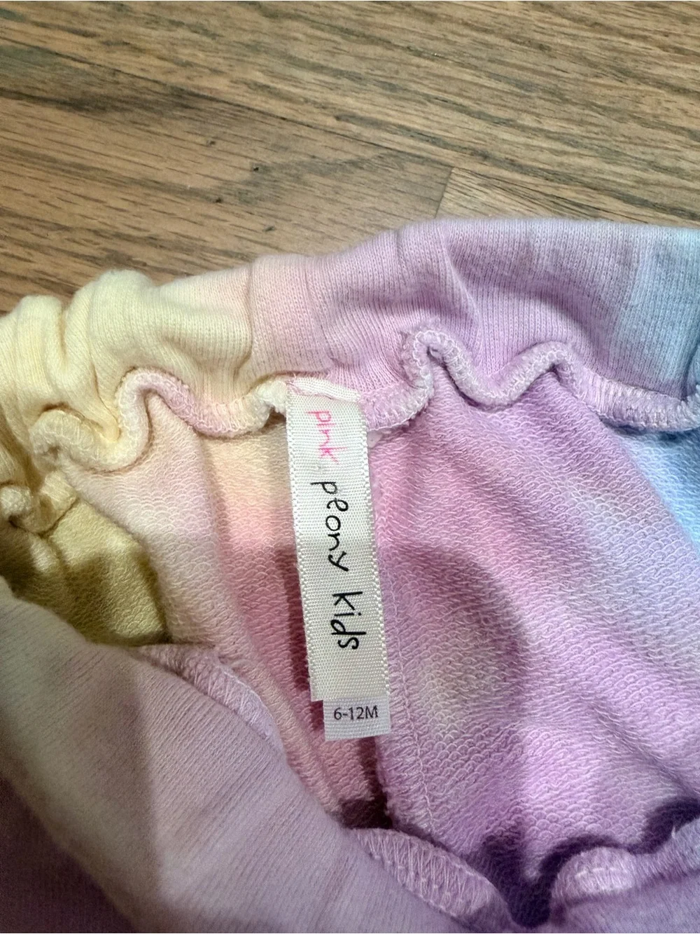 Denny’s baby girl tie dye sweatpants, Pink Peony Kids brand